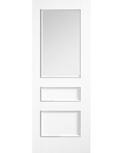 LPD White Primed Toledo 2P/1L Clear Glazed Door