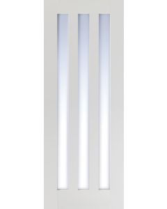 LPD Internal Utah 3L Clear Glass White Primed Door