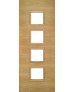 Deanta Augusta Oak Pre Finished Glazed Door
