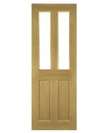 Deanta Bury Pre-finished Glazed Internal Oak Door