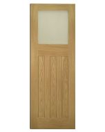 Deanta Internal Cambridge Unfinished Glazed Oak Door