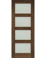 Deanta Internal Walnut Coventry Obscure Glazed Door