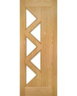 Deanta Internal Ely 5L Clear Glazed Pre-Finished Oak Door