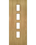 Deanta Galway Glazed Internal Pre Sanded Oak Door