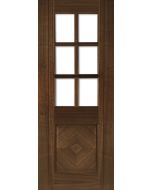 Deanta Internal Kensington Pre Finished Walnut Clear Glazed Door