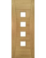 Deanta Internal Glazed Pamplona Pre-Finished Oak Fire Door FD30