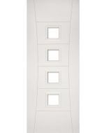 Deanta Internal Pamplona White Primed Glazed Fire Door FD30
