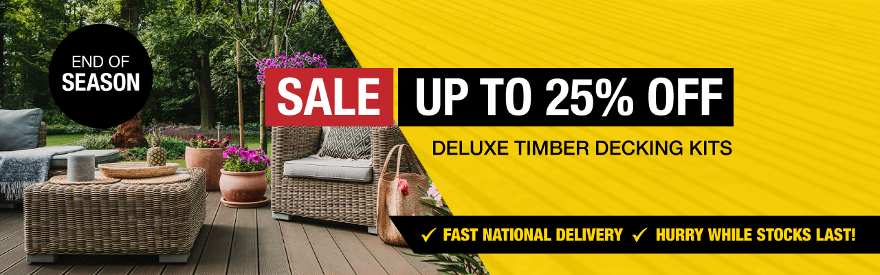Up To 25% Off Deluxe Timber Decking Kits