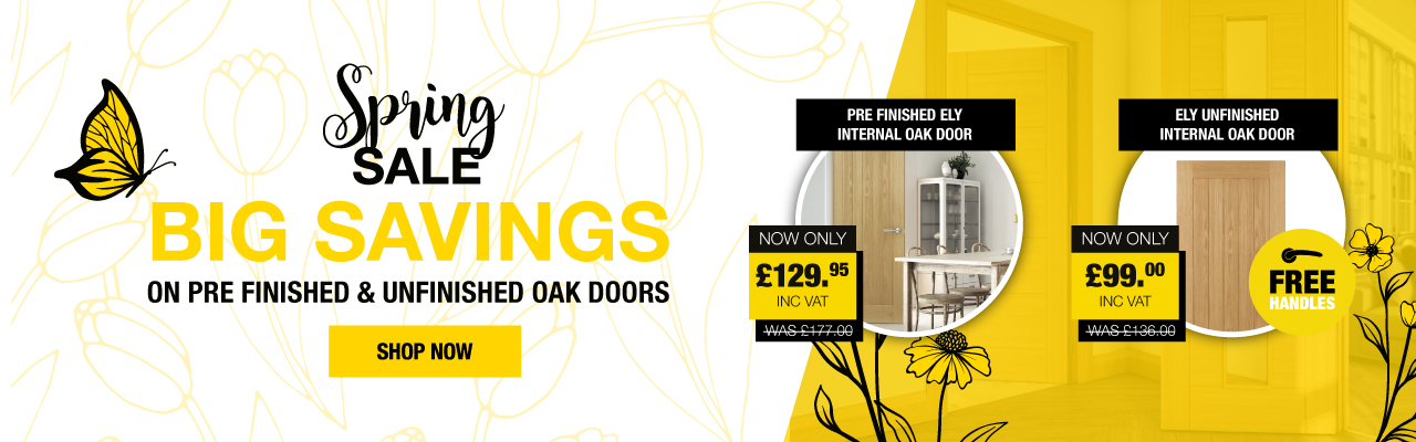 Spring Sale Now On - On Pre Finished & UnFinished Oak Doors