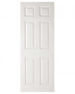 LPD White Primed Grained Moulded 6 Panel Door