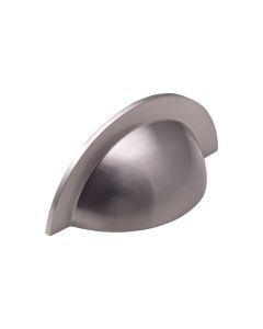 Kitchen Door Handles-Monmouth Cup Handle, Brushed Nickel, 64mm Centres