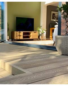 Composite Decking Kit With Timber Subframe 2.4m x 2.4m - Warm sand