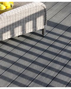 Fully Finished Ultimate Composite Decking Kit With Timber Subframe 2.4m x 3.0m  - Welsh Grey