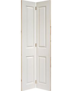 LPD White Primed Moulded Textured 4P Bi-fold Door Complete with Track