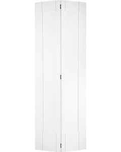 LPD White Primed Shaker 1P Bi-fold Door Complete with Track